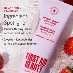 First Aid Beauty KP Bump Eraser Body Scrub Strawberry 8.0 oz