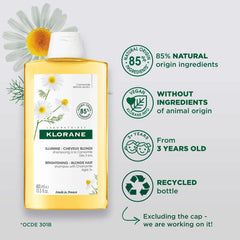 KLORANE Brightening Shampoo with Chamomile for Blonde Hair 400ml
