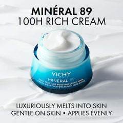 Vichy Mineral 89 Rich 100H Moisture Boosting Cream Hyaluronic Acid (1.69 fl. oz.)
