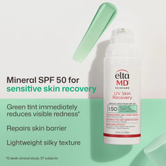 EltaMD UV Skin Recovery Red Color Correcting Green Tint Broad Spectrum SPF 50 (1.7 fl. oz.)