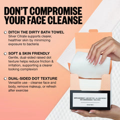 Peace Out Silver Shield Disposable Face Towels (30 Count)