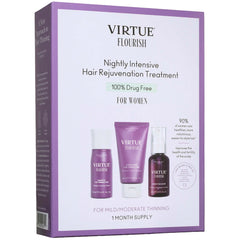 VIRTUE Flourish Nightly Intensive Hair Rejuvenation Treatment Kit - Trial Size 3 piece