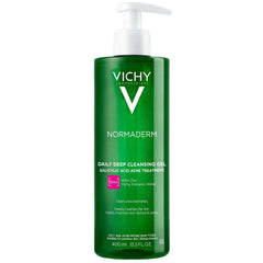 Vichy Normaderm Daily Deep Cleansing Gel Acne Wash with Salicylic Acid (Various Sizes)