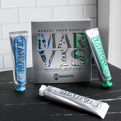 Marvis Best Seller Trio - Classic Strong Mint, Whitening Mint, & Aquatic Mint (75ml each)