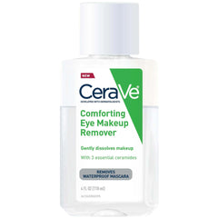 CeraVe Comforting Eye Makeup Remover with Hyaluronic Acid for Waterproof Makeup (4 fl. oz.)