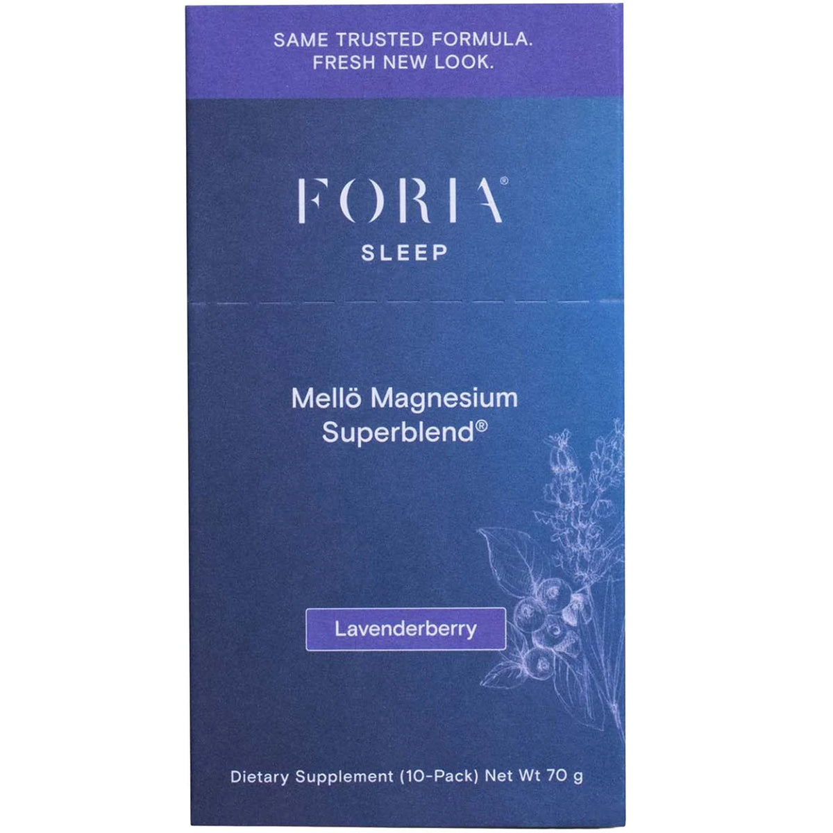 Foria Mello Magnesium Superblend - Lavenderberry - 10 CT Travel Sticks