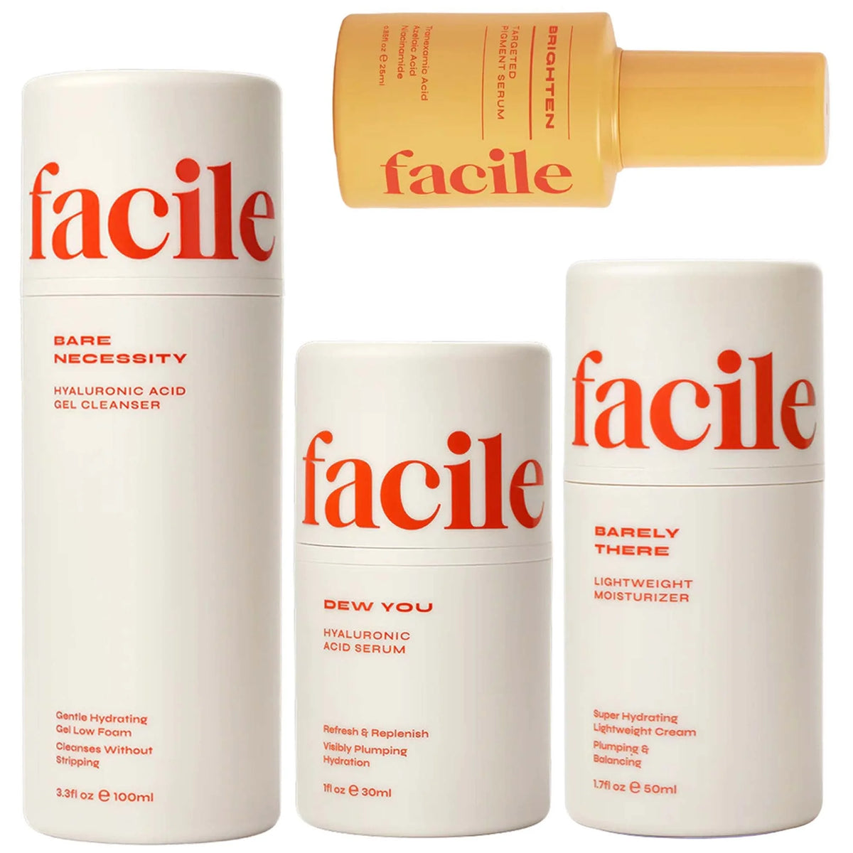 Facile Core Four Skincare System with Brighten Serum
