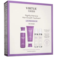 VIRTUE Flourish Nightly Intensive Hair Growth Treatment Hair Kit 4 piece