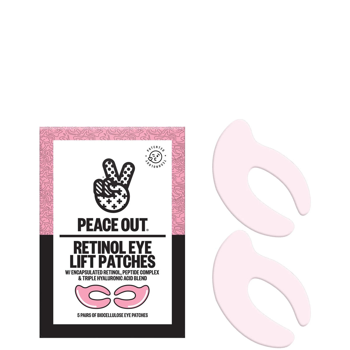 Peace Out Retinol 360° Eye Lift Patches to Lift, Firm and Revitalize Eyes (5 Pairs)