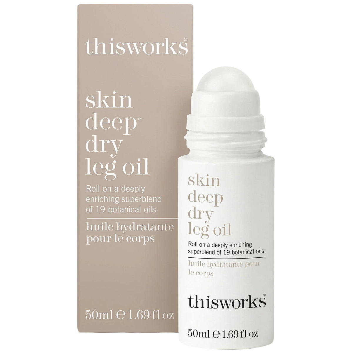 this works Skin Deep Dry Leg Oil 50ml Roller