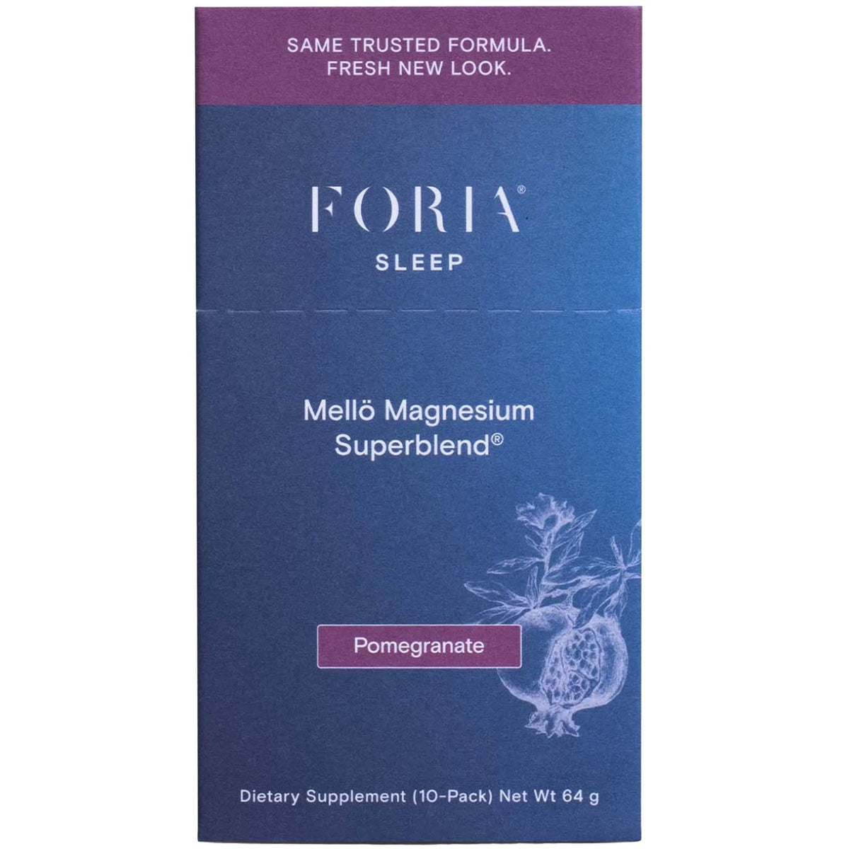 Foria Mello Magnesium Superblend - Pomegranate - 10 CT Travel Sticks