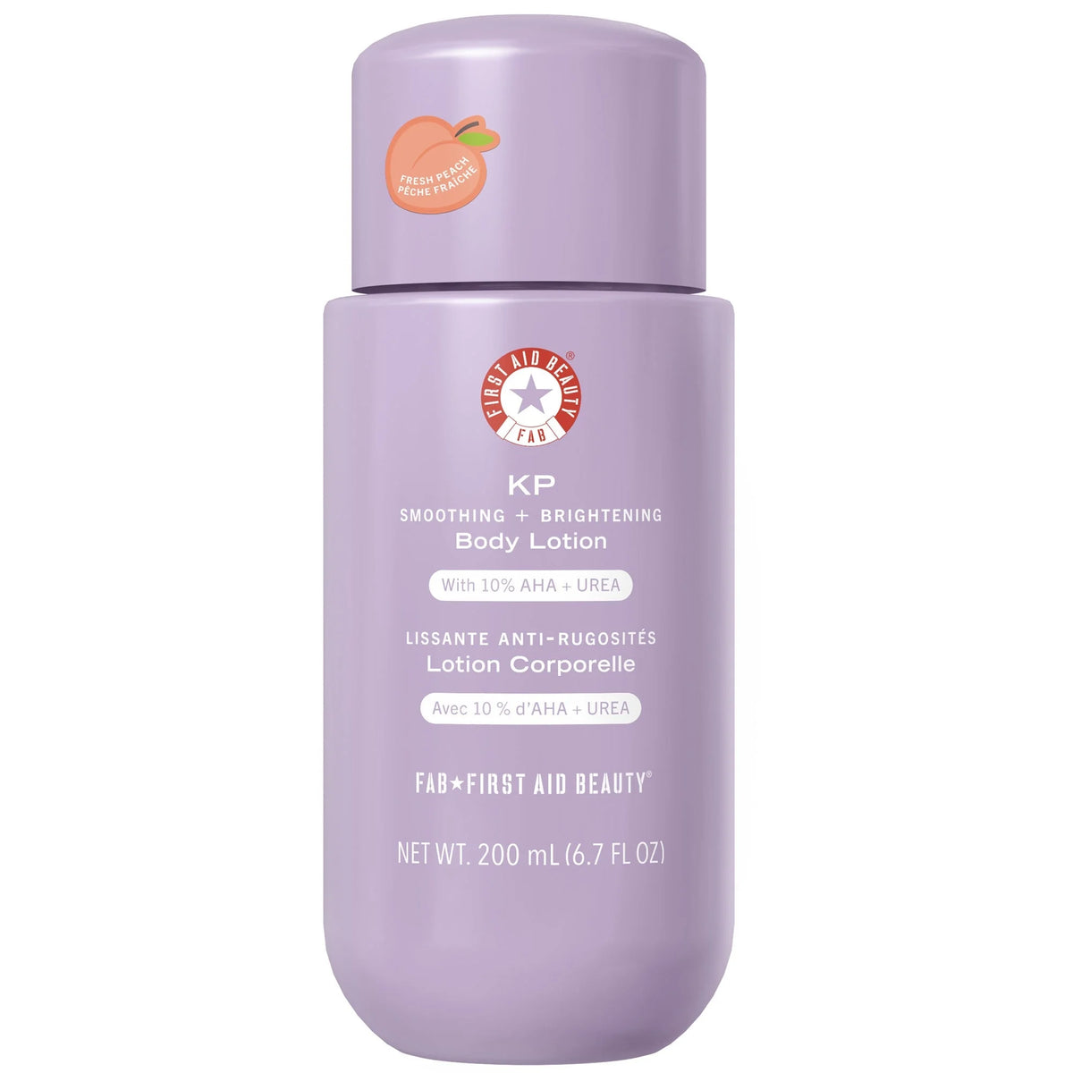 First Aid Beauty KP Smoothing + Brightening Body Lotion with 10% AHA + Urea- Peach
