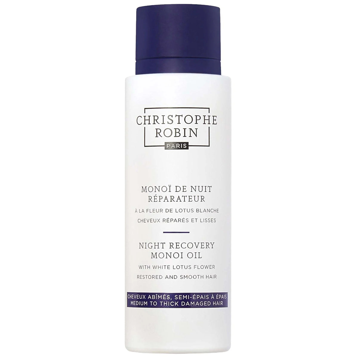 Christophe Robin Night Recovery Monoï Oil with White Lotus Flower 92ml