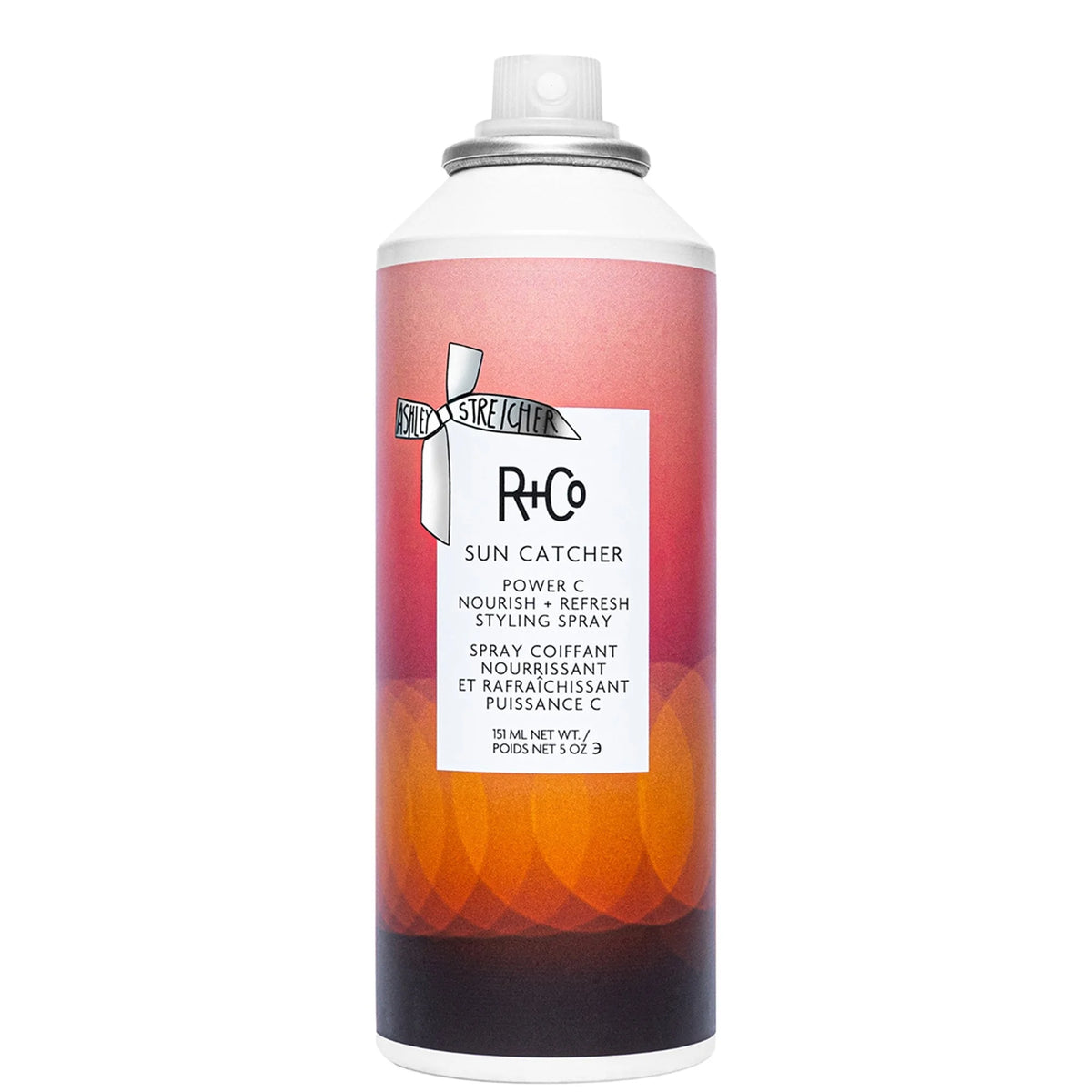 R+Co Sun Catcher Power C Nourish + Refresh Styling Spray 450°F Protection 151ml