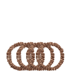 Slip Pure Silk Skinny Scrunchies - Light Brown