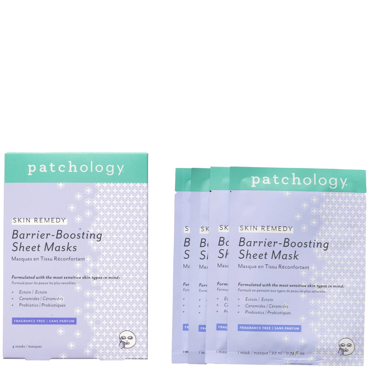 Patchology Skin Remedy Barrier-Boosting Sheet Mask - 4 Pack