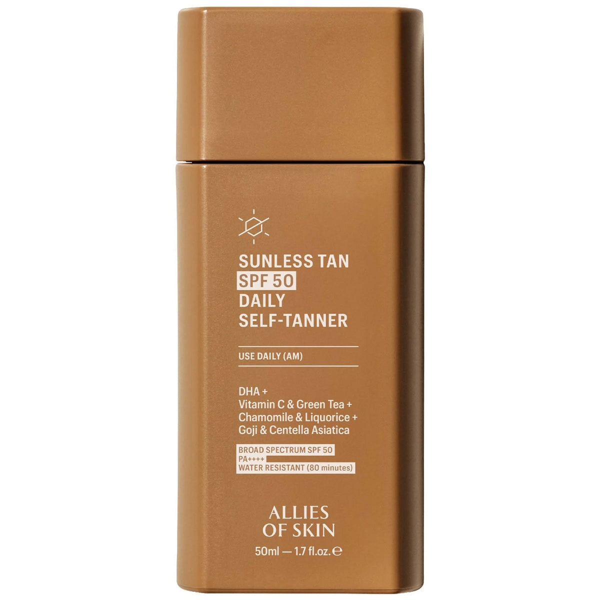 Allies of Skin Sunless Tan SPF 50 Daily Sunscreen + Self-Tanner 50ml