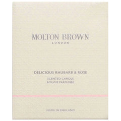 Molton Brown Delicious Rhubarb & Rose Signature Scented Candle (Single Wick) 190g