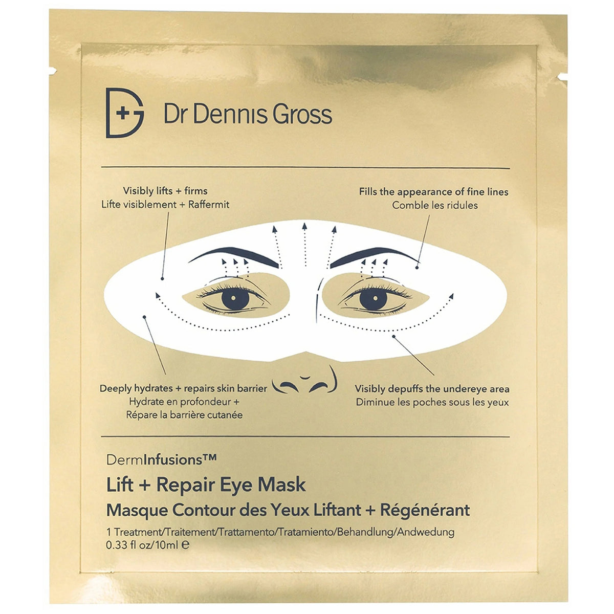 Dr Dennis Gross DermInfusions Lift and Repair Eye Mask, 1 Treatment
