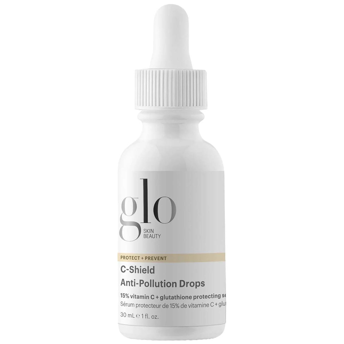 Glo Skin Beauty C-Shield Anti-Pollution Drops | 15 Vitamin C Glutathione Protecting Serum 1 fl. oz.