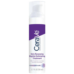 CeraVe Skin Renewing Nightly Exfoliating Anti-Aging Treatment Serum with Glycolic Acid and Lactic Acid (1.7 fl. Oz)