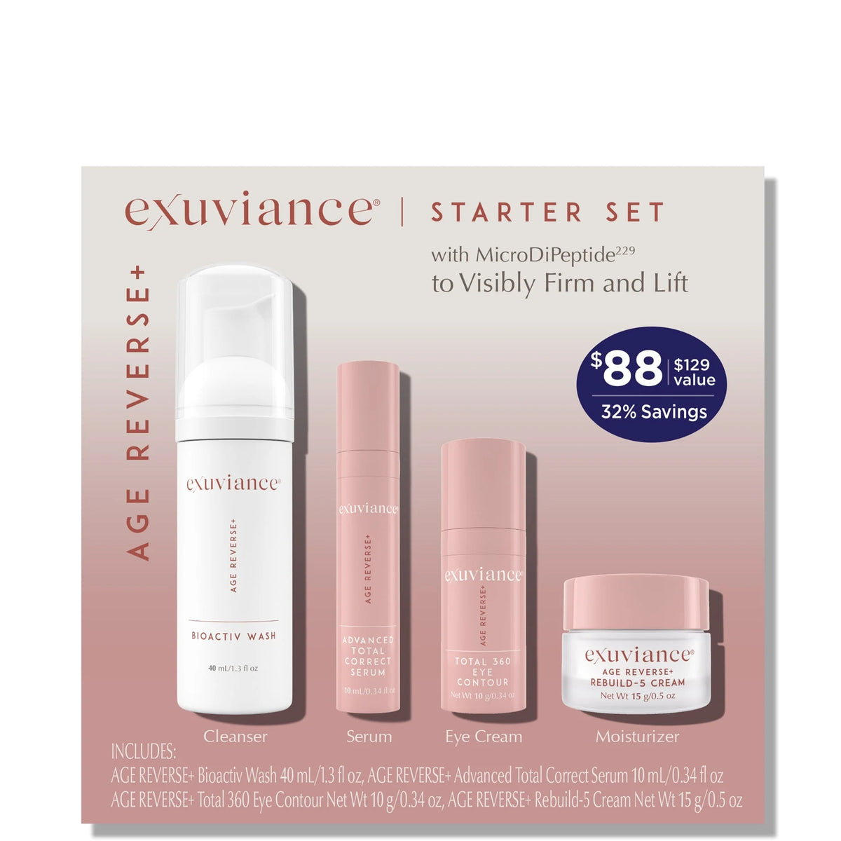 Exuviance Age Reverse+ Starter Set ($120 Value)
