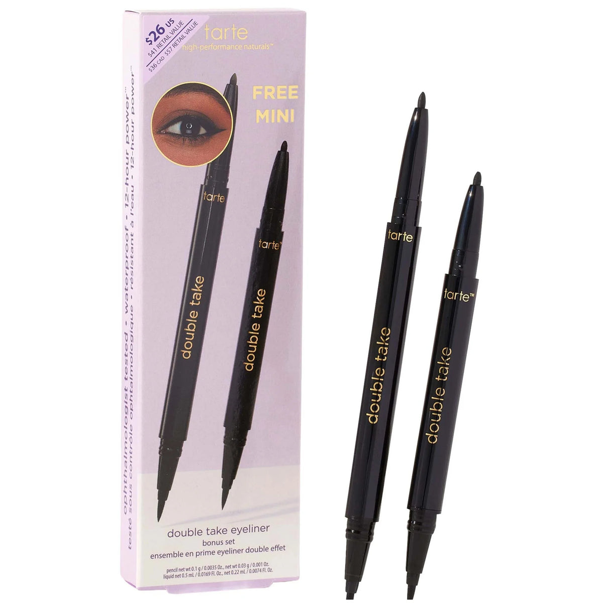 tarte Double Take Waterproof Liquid & Gel Eyeliner Bonus Set