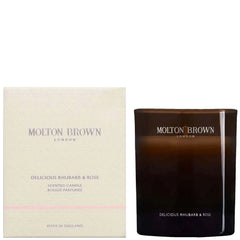 Molton Brown Delicious Rhubarb & Rose Signature Scented Candle (Single Wick) 190g