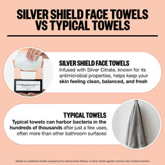 Peace Out Silver Shield Disposable Face Towels (30 Count)