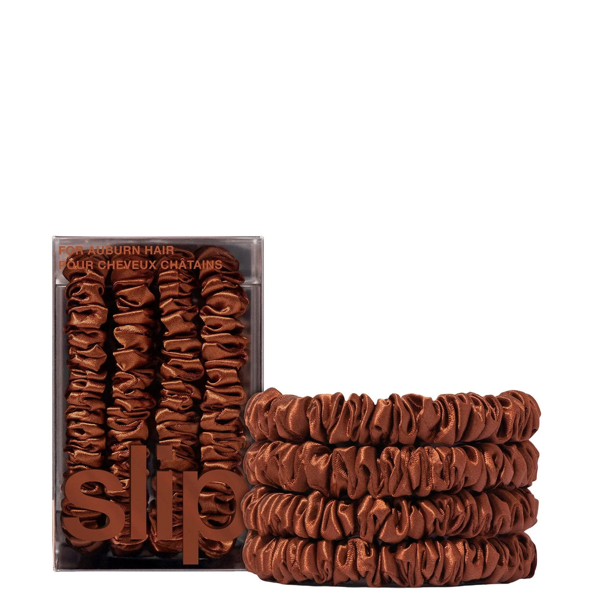 Slip Pure Silk Skinny Scrunchies - Light Brown
