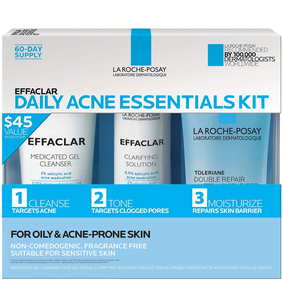 La Roche-Posay Effaclar Acne Daily Essentials Kit ($45 Value)