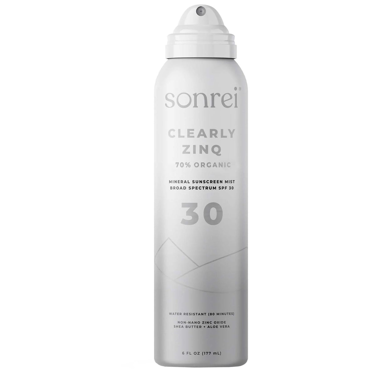 Sonrei Clearly Zinq Organic SPF 30 Mineral Sunscreen Mist 177ml