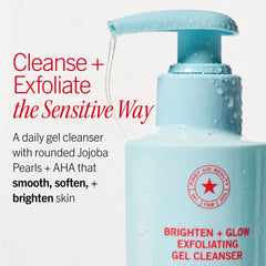First Aid Beauty Brighten + Glow Exfoliating Gel Cleanser - 6.0 oz